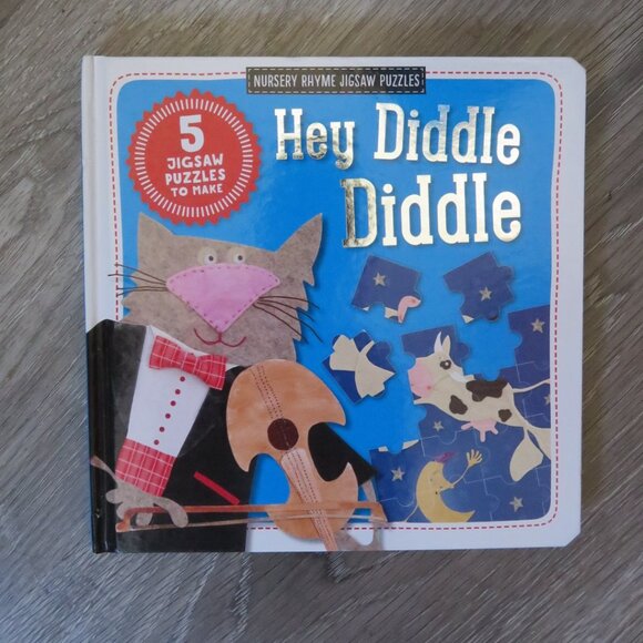 Hey Diddle Diddle Nursery Rhyme Jigsaw Book 3+ Years EUC (K498) - Picture 1 of 7
